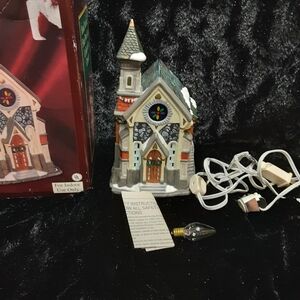 hand-painted fine porcelain collectible church